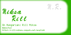 miksa rill business card